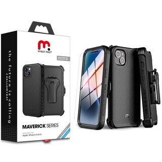 Foto 2 | Funda Mybat Maverick Clip para iPhone 14 color Negro con Mica