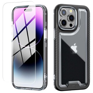 Foto 1 | Funda Mybat Lux para iPhone Pro color Negro con Mica de Cristal