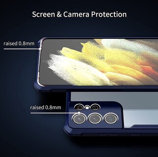 Foto 4 | Funda para Samsung A12 Case + Mica de Cristal Templado color Azul