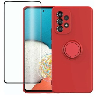 Foto 1 | Funda para Samsung A13 4g Case + Mica de Cristal Templado Rojo