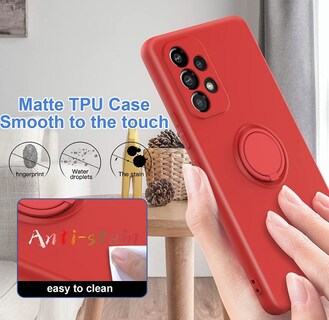 Foto 2 | Funda para Samsung A13 4g Case + Mica de Cristal Templado Rojo