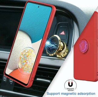 Foto 3 | Funda para Samsung A13 4g Case + Mica de Cristal Templado Rojo