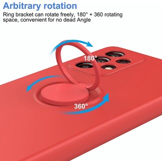 Foto 4 | Funda para Samsung A13 4g Case + Mica de Cristal Templado Rojo