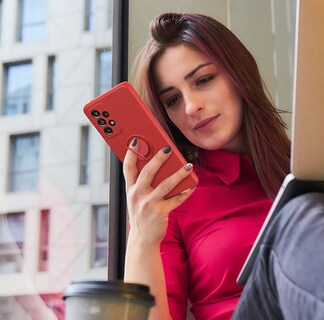 Foto 5 | Funda para Samsung A13 4g Case + Mica de Cristal Templado Rojo