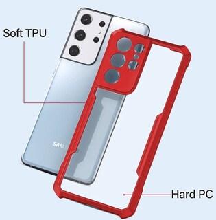 Foto 3 | Funda para Samsung A12 Case + Mica de Cristal Templado Rojo