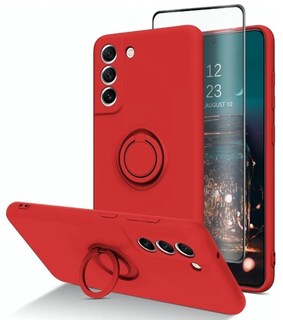 Foto 1 | Funda para Samsung Series Case + Mica de Cristal Templado Rojo