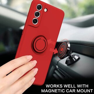 Foto 2 | Funda para Samsung Series Case + Mica de Cristal Templado Rojo
