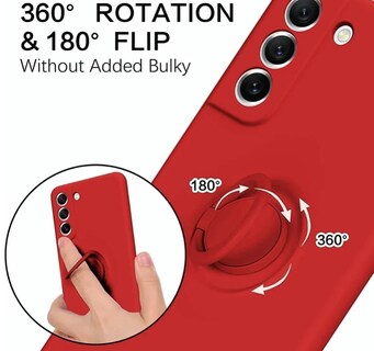 Foto 3 | Funda para Samsung Series Case + Mica de Cristal Templado Rojo