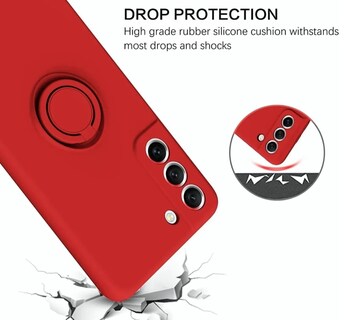 Foto 4 | Funda para Samsung Series Case + Mica de Cristal Templado Rojo
