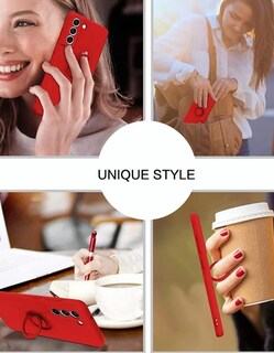 Foto 5 | Funda para Samsung Series Case + Mica de Cristal Templado Rojo