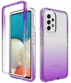 Foto 1 | Funda 360 Uso Rudo Bicolor Transparente Funbu Samsung/huawei (samsung A53) Color Morado