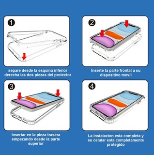 Foto 4 | Funda 360 Uso Rudo Bicolor Transparente Funbu Samsung/huawei (samsung A13 4g) Color Morado