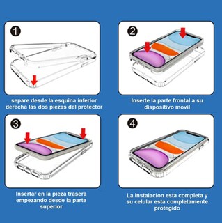 Foto 2 | Funda 360 Uso Rudo Bicolor Transparente Funbu Samsung/huawei (samsung A72)