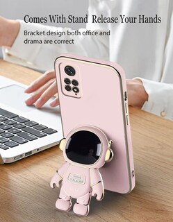 Foto 2 | Funda Funbu color Rosa para Redmi 10 Pro con Soporte de Astronauta 1 Pieza