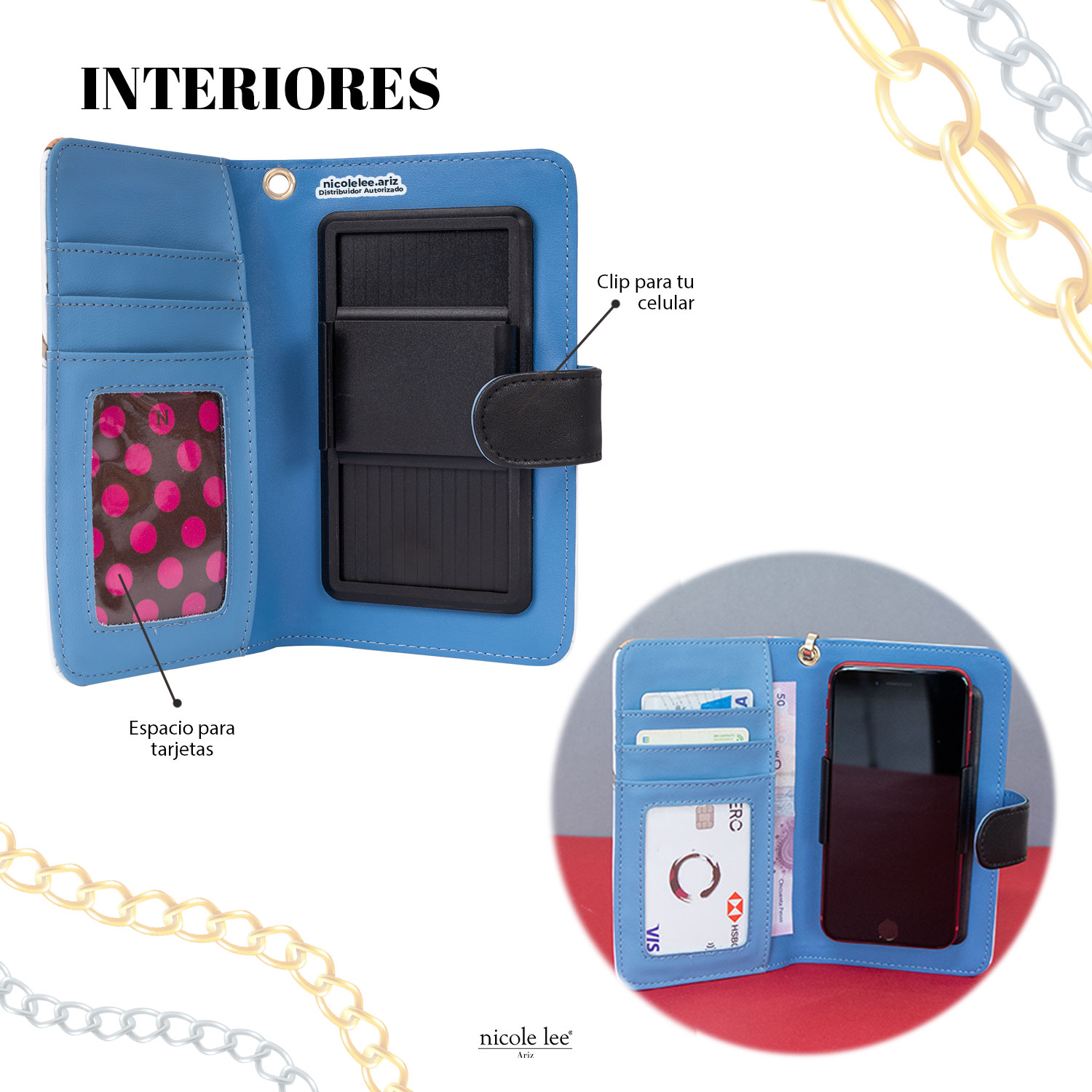 Foto 4 pulgar | Funda Universal para Celular Nicole Lee Goddess Of Love