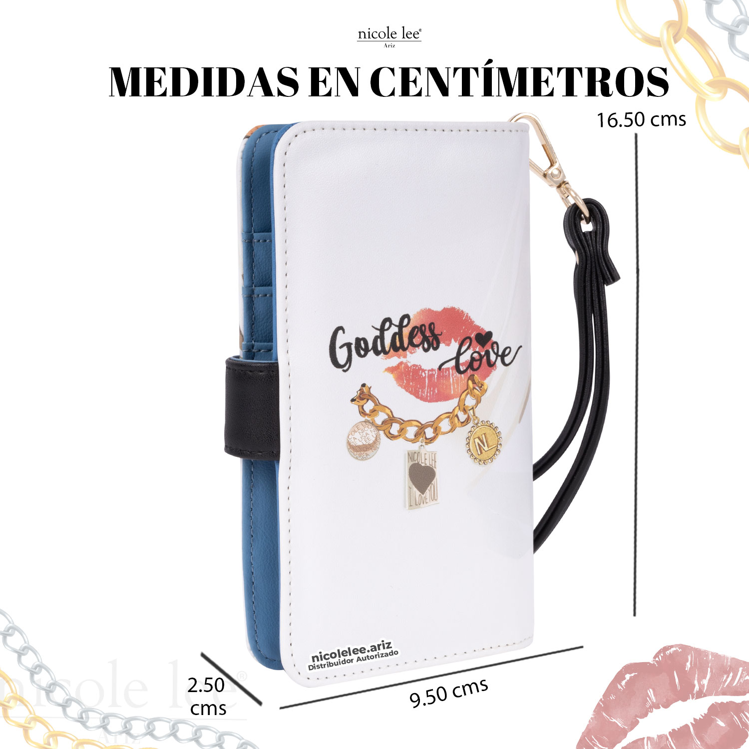 Foto 5 pulgar | Funda Universal para Celular Nicole Lee Goddess Of Love