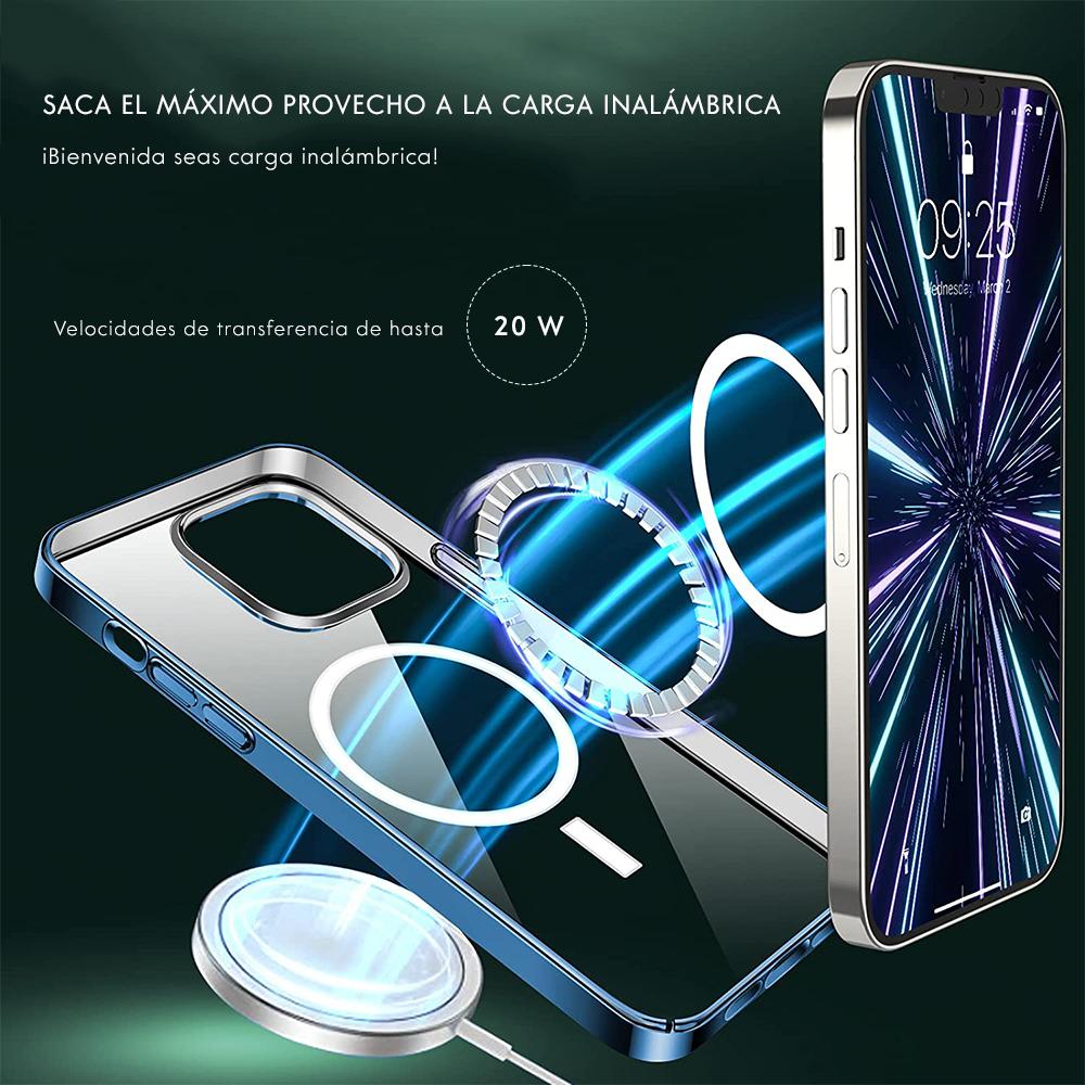 Foto 5 pulgar | Funda Magnética Life Connekt Azul para iPhone 11/12/13