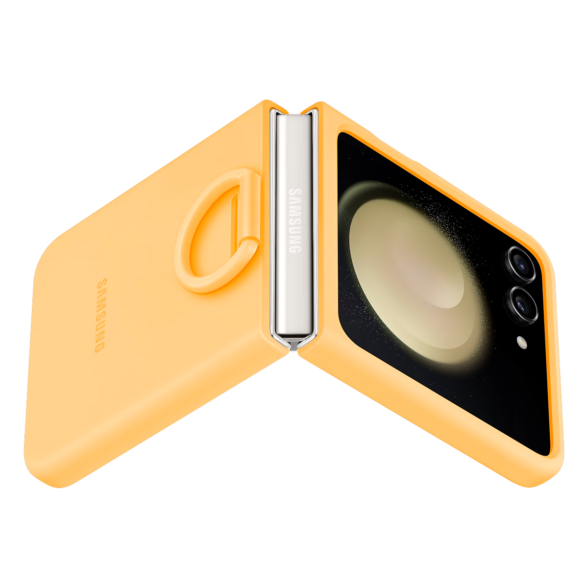 Foto 4 pulgar | Funda Samsung EF-PF731TOEGMX Naranja para Galaxy Flip 5 Silicone Cover con Anillo