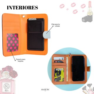 Foto 3 | Funda Universal Para Celular Marca Nicole Lee Amor Fuera Del Cuadro