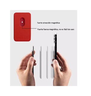 Foto 3 | Cartera Magsafe Wallet Para iPhone Color Rojo
