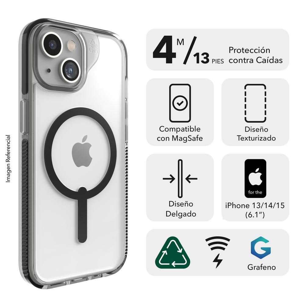 Foto 3 pulgar | Funda Zagg color Transparente para iPhone 14/15