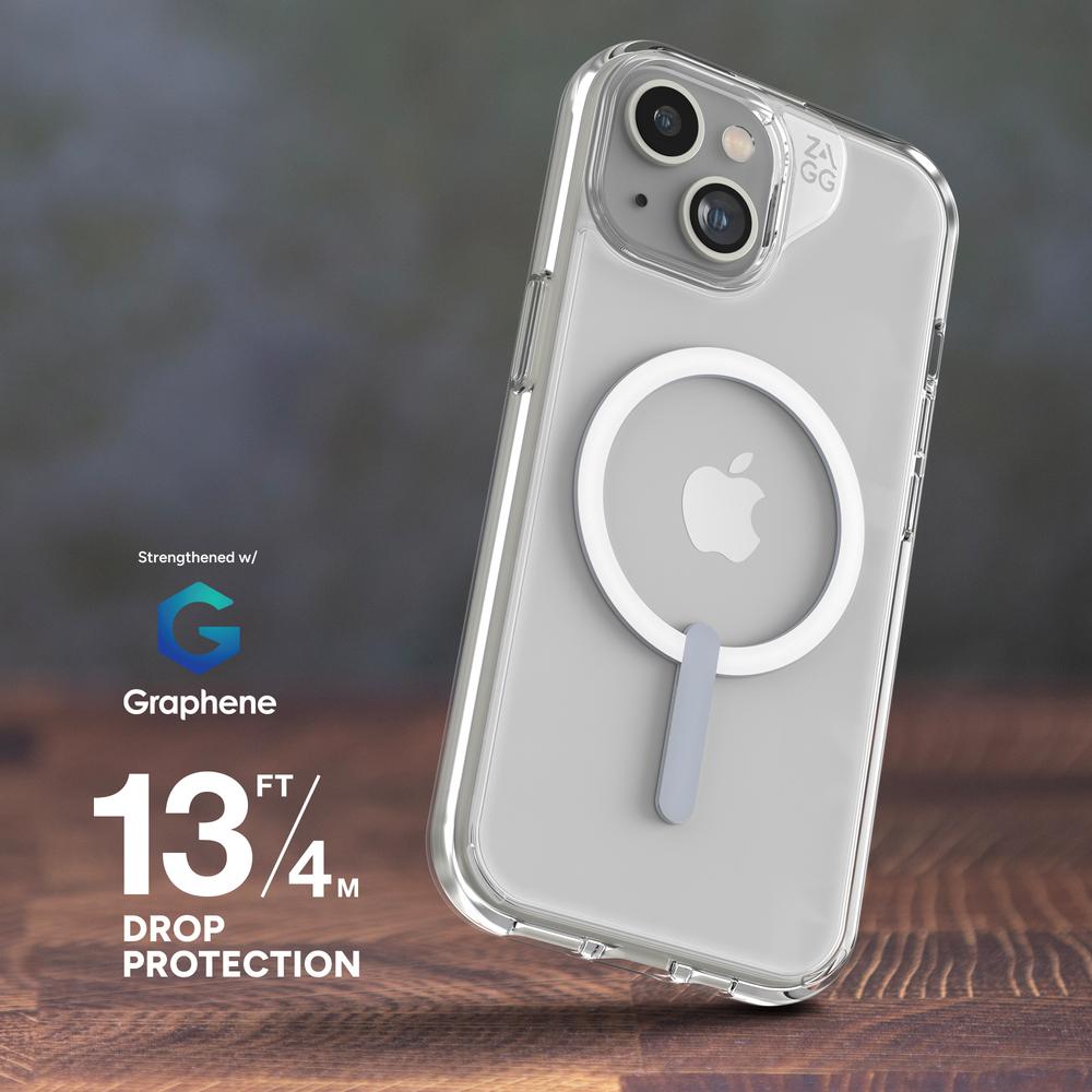 Foto 9 pulgar | Funda Zagg color Transparente para iPhone 14/15