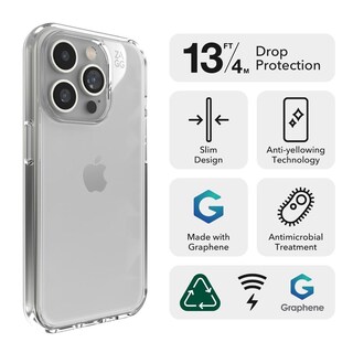 Foto 3 | Funda de Protección Zagg Transparente Crystal Palace para iPhone 15 Pro Max