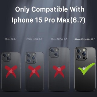 Foto 3 | Funda + Mica Protectora Mybat Maverick Magsafe Clip para Iphone 15 Pro Max Negra
