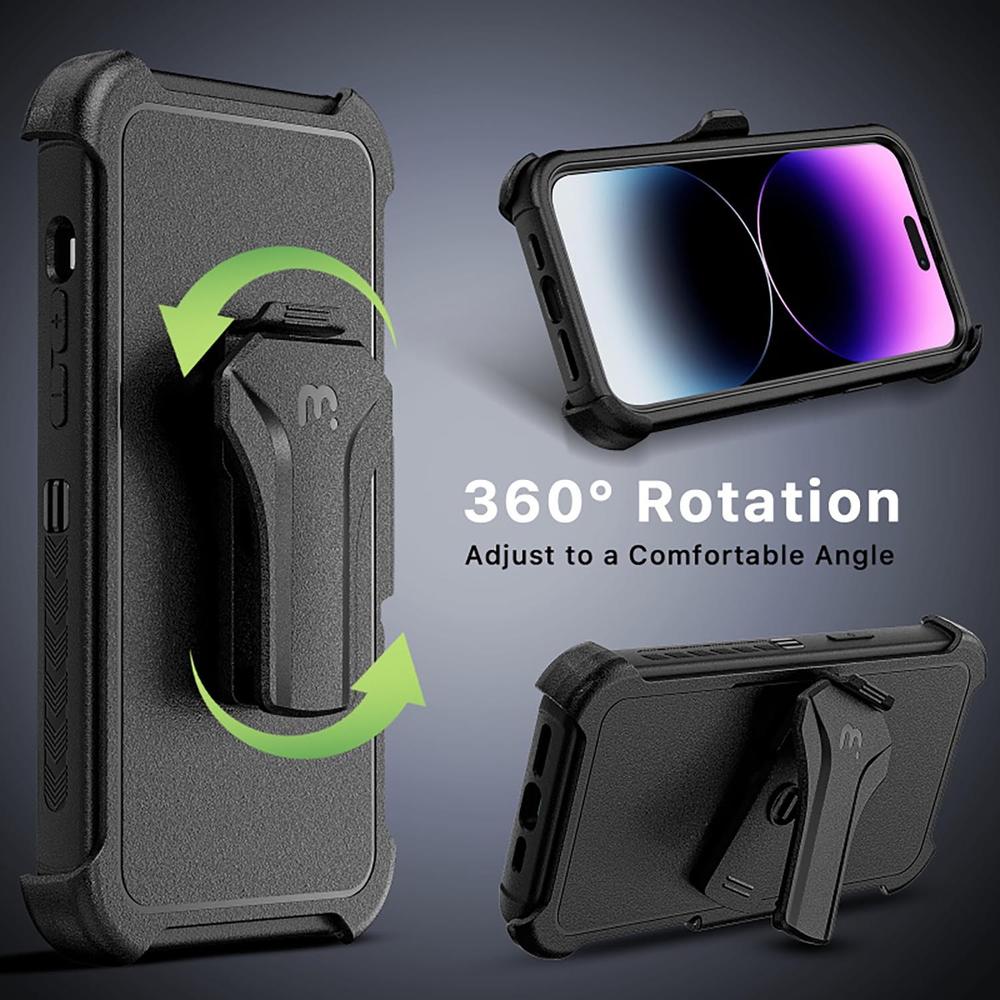 Foto 7 | Funda + Mica Protectora Mybat Maverick Magsafe Clip para Iphone 15 Pro Max Negra