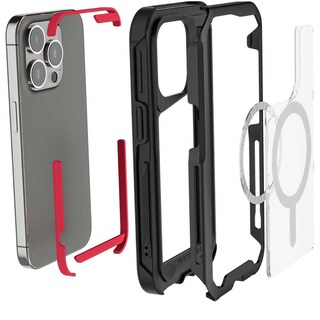 Foto 3 | Funda Ghostek Atomic para IPhone 15 Pro Aluminio Negra Transp Magsafe