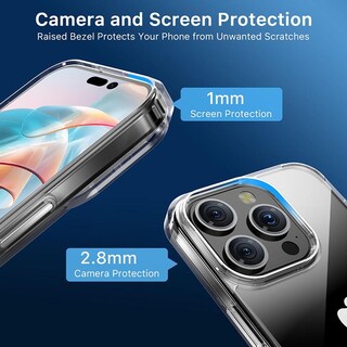 Foto 6 | Funda Mybat Gummy para iPhone 15 Pro Transparente