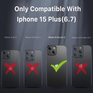 Foto 3 | Funda + Mica Protectora Mybat Maverick Magsafe Clip para Iphone 15 Plus Negra