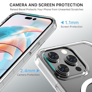 Foto 4 | Funda Mybat Mood con Magsafe para iPhone 15 Pro Max Transparente
