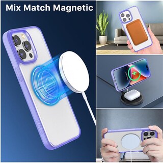Foto 3 | Funda Mybat con Magsafe color Violeta para iPhone 15 Pro
