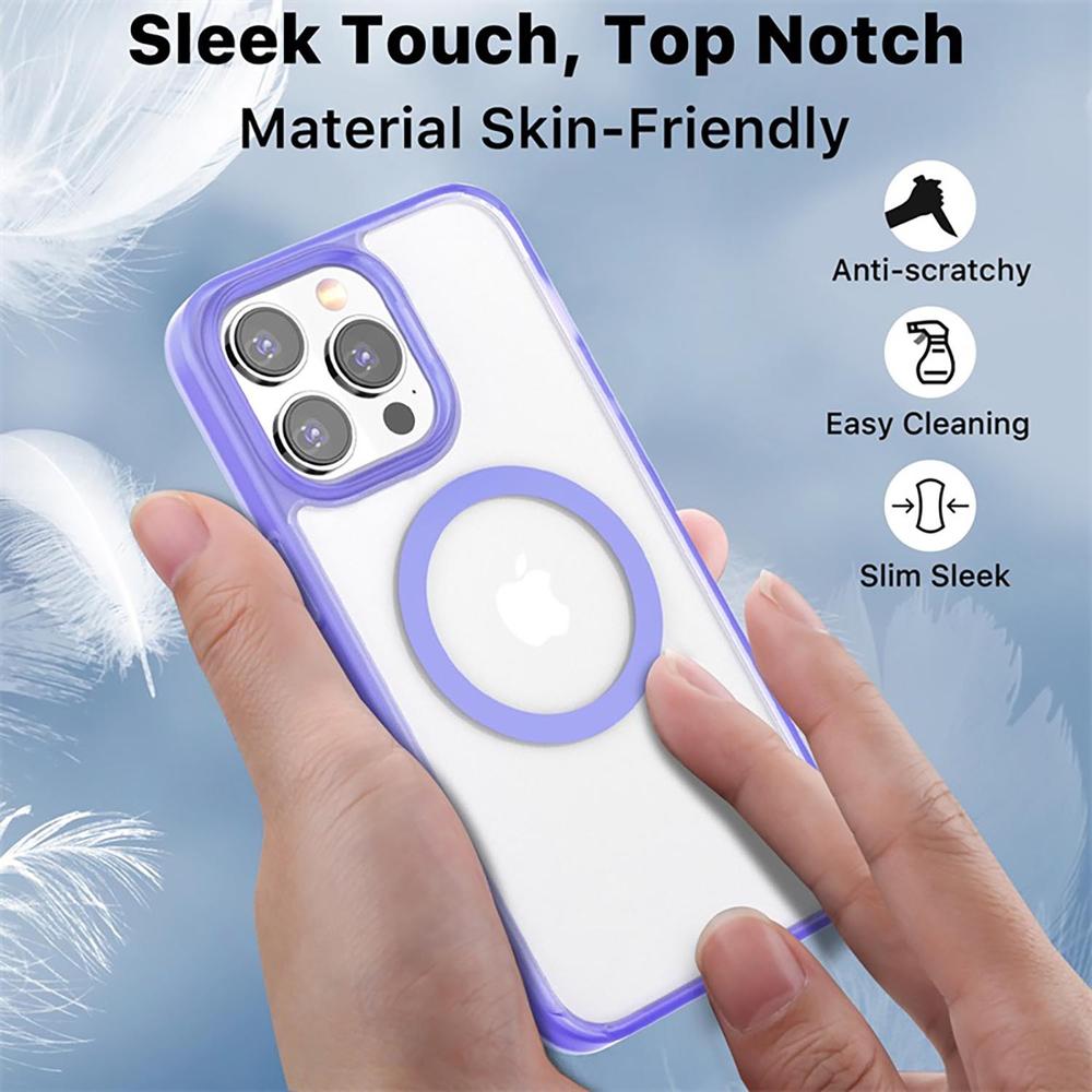 Foto 6 pulgar | Funda Mybat con Magsafe color Violeta para iPhone 15 Pro