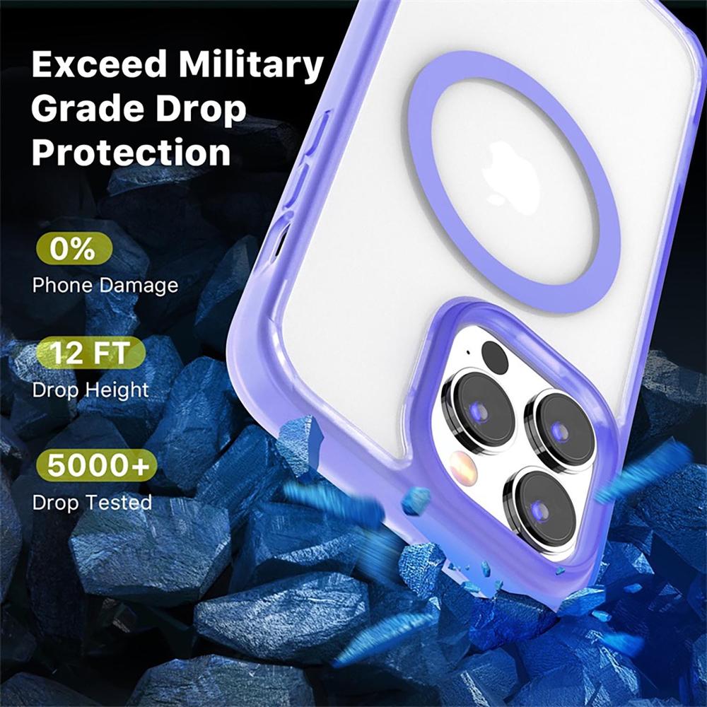 Foto 8 pulgar | Funda Mybat con Magsafe color Violeta para iPhone 15 Pro