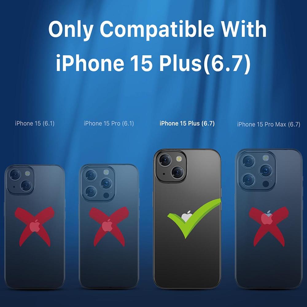 Foto 6 pulgar | Funda Mybat con Magsafe color Negro para iPhone 15 Plus