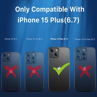 Foto 5 | Funda Mybat con Magsafe color Negro para iPhone 15 Plus