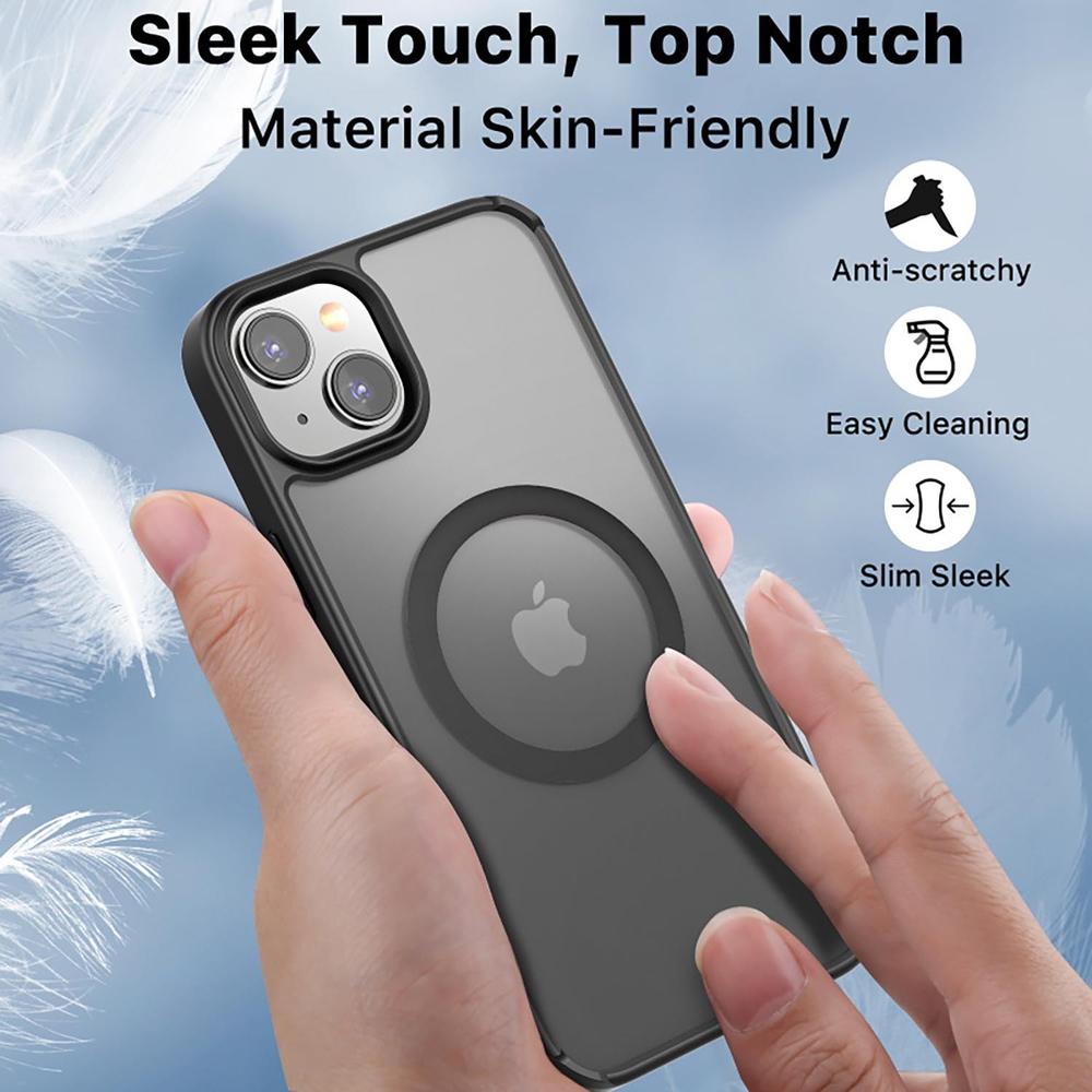 Foto 9 pulgar | Funda Mybat con Magsafe color Negro para iPhone 15 Plus