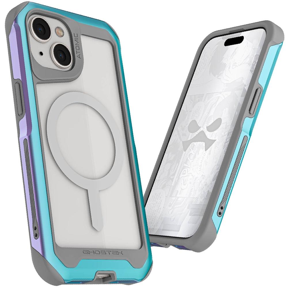 Funda Ghostek Atomic para IPhone 15 Aluminio Prismatic Transp Magsafe $1,076