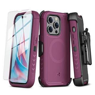 Foto 1 | Funda + Mica Protectora Mybat Maverick Magsafe Clip Para Iphone 15 Pro