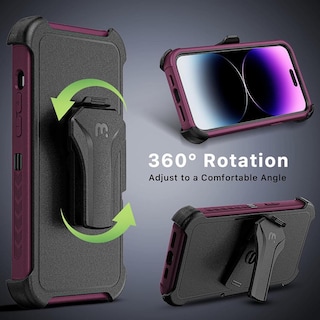 Foto 7 | Funda + Mica Protectora Mybat Maverick Magsafe Clip Para Iphone 15 Pro