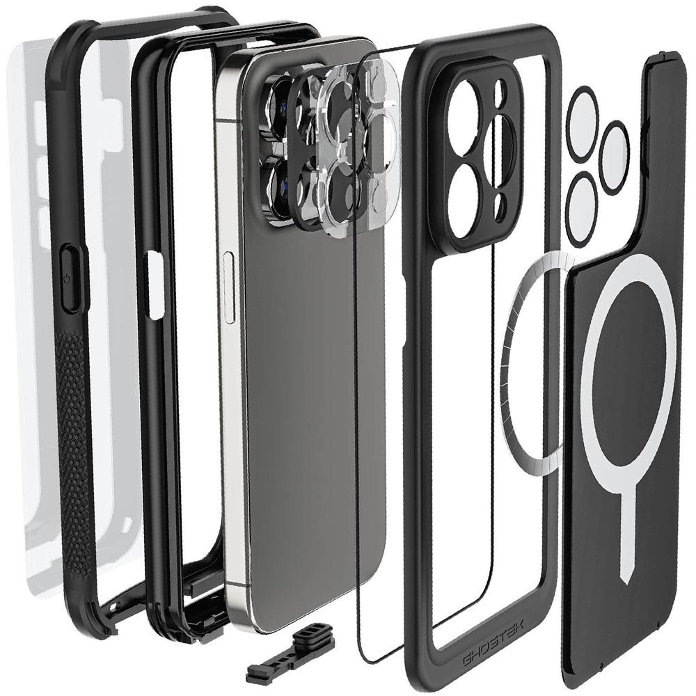 Foto 5 pulgar | Funda Ghostek Nautical Clip para IPhone 15 Pro Negra Magsafe Contra Agua