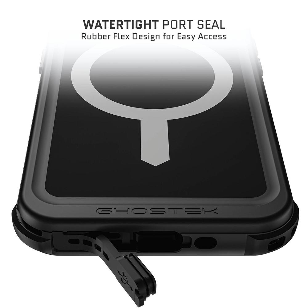 Foto 8 pulgar | Funda Ghostek Nautical Clip para IPhone 15 Pro Negra Magsafe Contra Agua