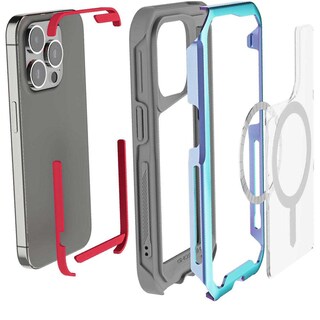 Foto 3 | Funda Ghostek Atomic para IPhone 15 Pro Aluminio Prismatic Transp Magsafe