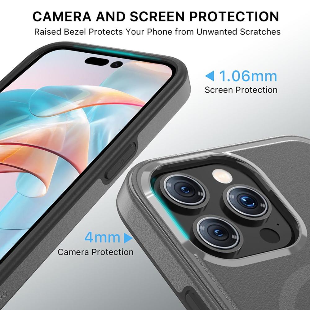 Foto 6 pulgar | Funda Mybat con Magsafe para Iphone 15 Pro Max Negra