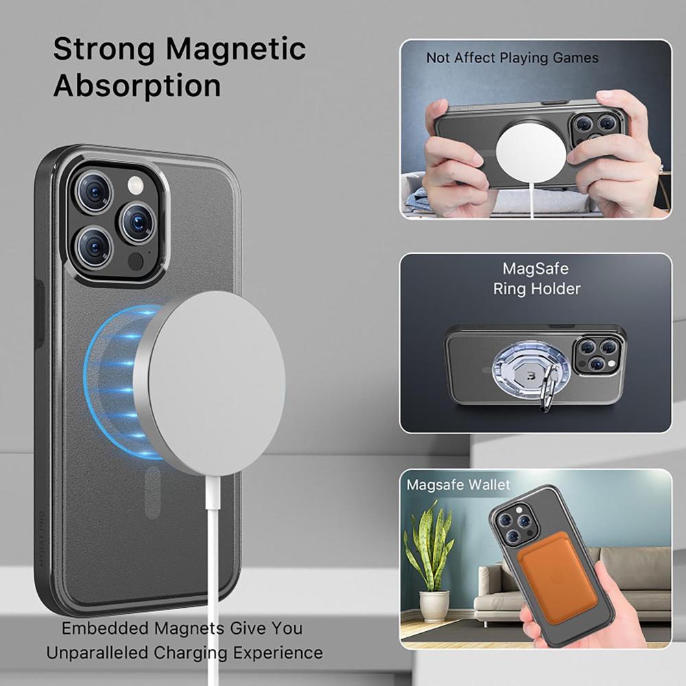 Foto 7 pulgar | Funda Mybat con Magsafe para Iphone 15 Pro Max Negra