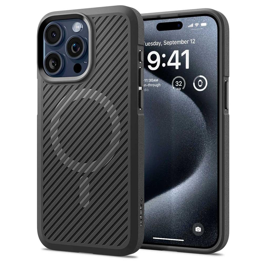 Foto 2 pulgar | Funda Spigen Core Armor Magfit Para Iphone 15 Pro Max Negra
