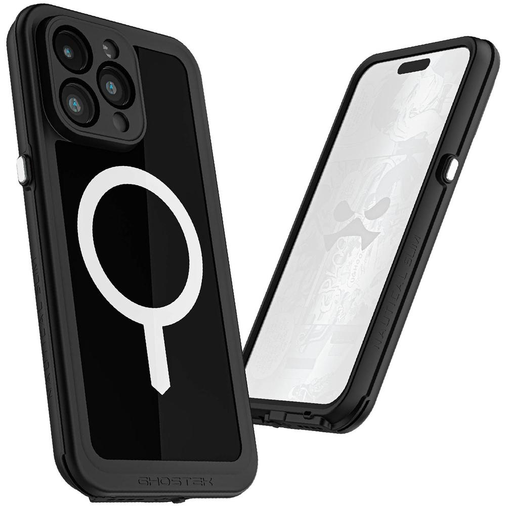 Foto 3 pulgar | Funda Ghostek Nautical Para Iphone 15 Pro Max Negra Magsafe Contra Agua