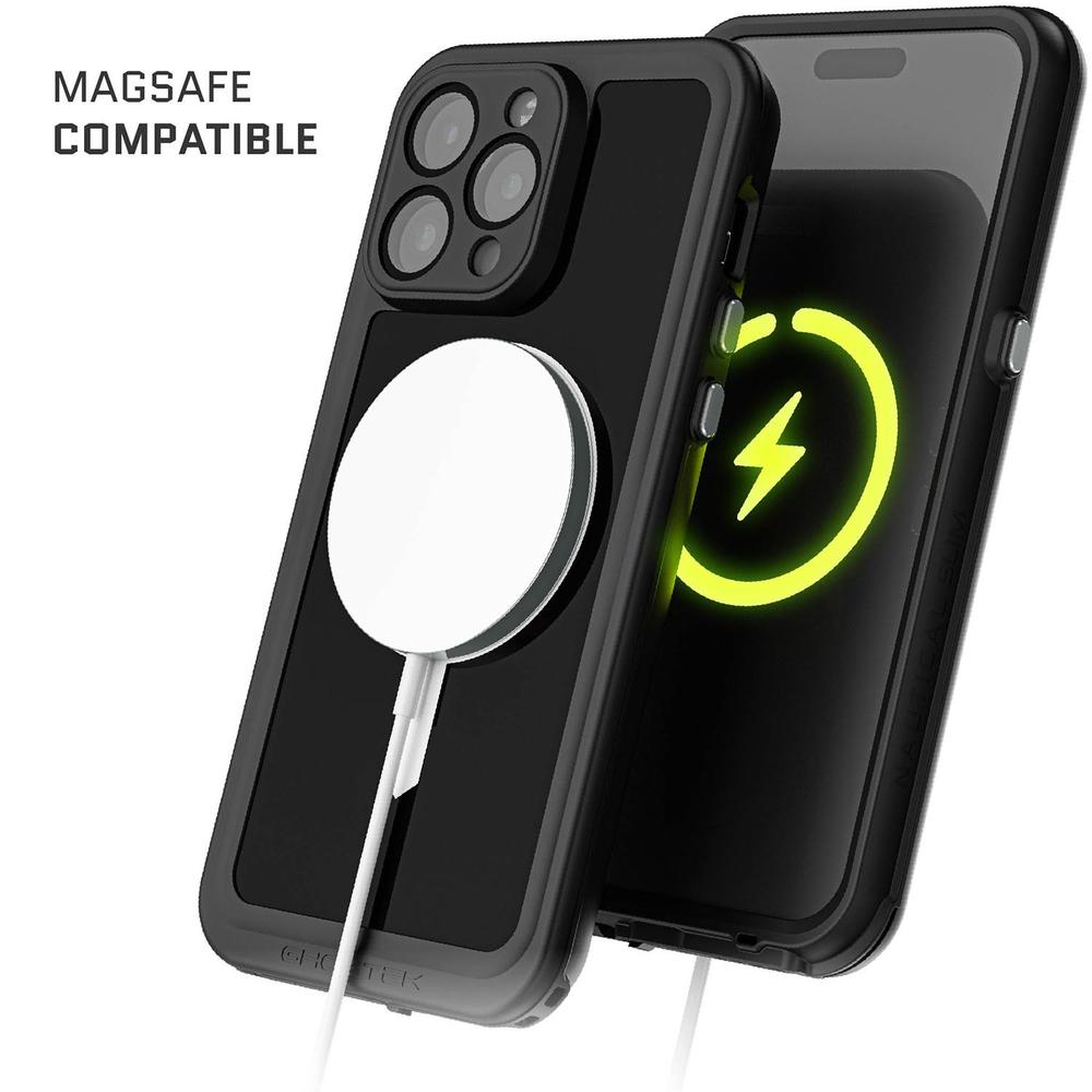 Foto 8 pulgar | Funda Ghostek Nautical Para Iphone 15 Pro Max Negra Magsafe Contra Agua